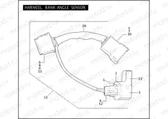 HARNESS, BANK ANGLE SENSOR