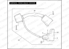 HARNESS, BANK ANGLE SENSOR