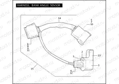 HARNESS, BANK ANGLE SENSOR