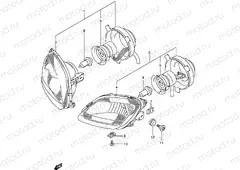 HEADLAMP (LT-F250K2/K3/K4/K5/K6 E17,E24)