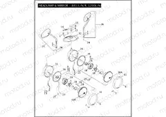 HEADLAMP & MIRROR - 883/L/N/R, 1200L/N/R
