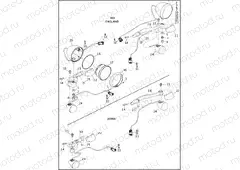 HEADLAMPS AND TURN SIGNALS, FRONT - HDI, ENGLAND, JAPAN - FLRT