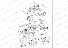 INNER FAIRING, RADIO CADDY & GAUGES