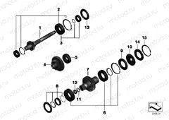 Input shaft, layshaft and output shaft