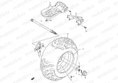 LEFT REAR WHEEL (MODEL K4/K5)