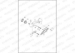 LICENSE PLATE BRACKET AND TURN SIGNAL, REAR (HDI)