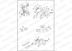 LICENSE PLATE BRACKETS - XL883N, XL1200NS, XL1200X, XL1200XS