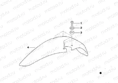 Low front mudguard mounting parts