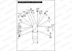 MAIN WIRING HARNESS - NON-ABS BRAKES - FLHP & FLHPE (1 OF 5)