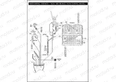 MAIN WIRING HARNESS - NON-ABS BRAKES (NON-FAIRING MODELS) (3 OF 5)