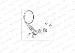 Mirror, Bar End, Clear