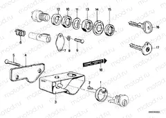 Mounting parts f set of locks