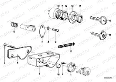 Mounting parts f set of locks