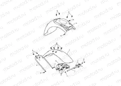 Mudguards- 284635-F2 > Black; 28