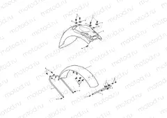 Mudguards- >284652-F2 Black; >28