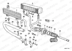 Oil cooler installation set/single parts