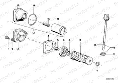 Oil filter, dipstick