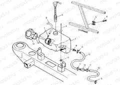 OIL TANK Scrambler 400 W98BC38C (4947254725A014) | OIL TANK Scrambler 400 W98BC38C (4947254725A014)