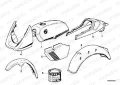 Painted parts 562 hennarot