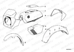 Painted parts 595 grau