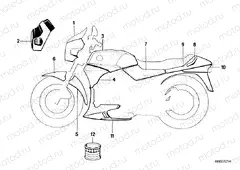 Painted parts 618 karibicblau