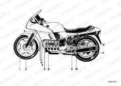 Painted parts 650 weiss/blau