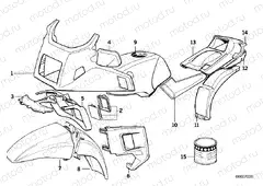 Painted parts 704 graphit