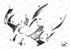 Painted parts YNB5 light-white unicolor