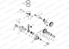 PISTON and CRANKSHAFT 2x4 400L W947540 (4926752675C009) | PISTON and CRANKSHAFT 2x4 400L W947540 (4926752675C009)