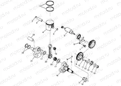 PISTON and CRANKSHAFT (SPORT) Sport 400L W97BA38C (4940124012C014) | PISTON and CRANKSHAFT (SPORT) Sport 400L W97BA38C (4940124012C014)