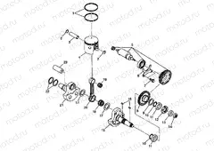 PISTON and CRANKSHAFT XPLORER 400L W98CC38C (4945414541C012) | PISTON and CRANKSHAFT XPLORER 400L W98CC38C (4945414541C012)