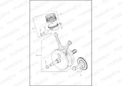 PISTONS AND FLYWHEEL ASSEMBLY