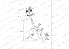 PISTONS AND FLYWHEEL ASSEMBLY