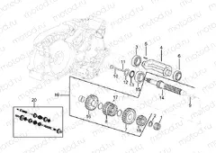 Primary gear shaft