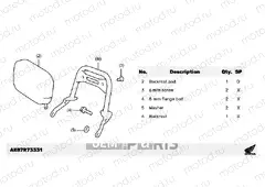 R73-22-31 KIT,PILLION BACKREST