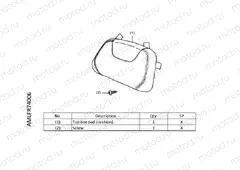 R74-22-06 TOP BOX PAD CUSHI ON BLACK BLACK