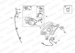 Rear brake caliper