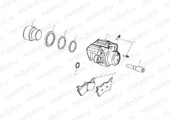 REAR BRAKE CALIPER - A02CL50AA/DA (4967986798B10) | REAR BRAKE CALIPER - A02CL50AA/DA (4967986798B10)