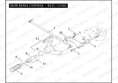 REAR BRAKE CONTROL - 883C/1200C