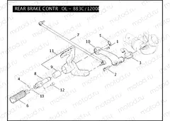 REAR BRAKE CONTROL - 883C/1200C