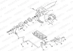 REAR BRAKE Magnum 4X4 W97AC42A | REAR BRAKE Magnum 4X4 W97AC42A, Swedish Magnum 4X4 S97AC42E and Norwegian M (4940834083C005)