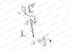 Rear Brake Master Cylinder, Rese