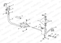 REAR BRAKE MASTER CYLINDER Scrambler 400 W98BC38C (4947254725C003) | REAR BRAKE MASTER CYLINDER Scrambler 400 W98BC38C (4947254725C003)