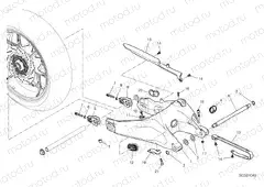 REAR BRAKE SYSTEM [MOD:SCR800CR]