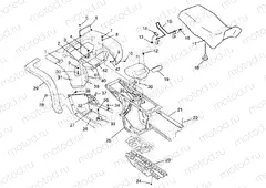 REAR CAB and SEAT XPRESS 300 W969530 and XPRESS 400 W969540 (4935923592A007) | REAR CAB and SEAT XPRESS 300 W969530 and XPRESS 400 W969540 (4935923592A007)