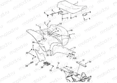 REAR CAB Scrambler 400 W98BC38C (4947254725A006) | REAR CAB Scrambler 400 W98BC38C (4947254725A006)