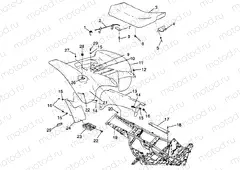 REAR CAB Sport 400L W97BA38C and Trail Blazer W97BA25C (4940124012A006) | REAR CAB Sport 400L W97BA38C and Trail Blazer W97BA25C (4940124012A006)