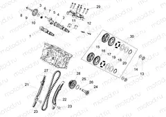 Rear cylinder timing system
