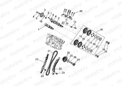 Rear cylinder timing system