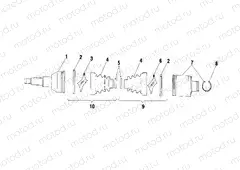 REAR DRIVE SHAFT - A01CH42AA (4964436443B002) | REAR DRIVE SHAFT - A01CH42AA (4964436443B002)
